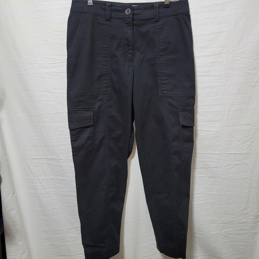 Derek Lam 10 Crosby Utility Cargo Pants Size 8 Black Tapered Leg